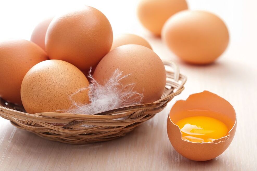ovos de galiña nunha dieta